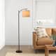 62" Arched Floor Lamp Beige Fabric Lamp Shade for Living Room - On Sale ...